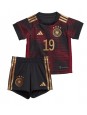 Deutschland Leroy Sane #19 Auswärts Trikotsatz für Kinder WM 2022 Kurzarm (+ Kurze Hosen)